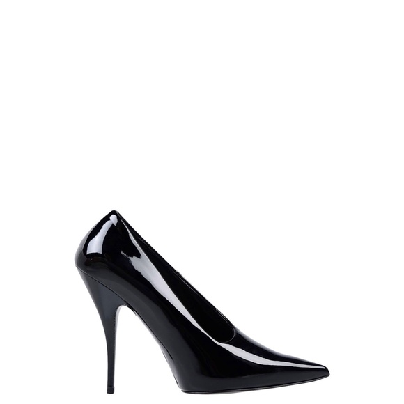 STELLA McCARTNEY Gloss Black Stiletto 5" Spike High Heels Glam NEW IN BOX! - Picture 12 of 16